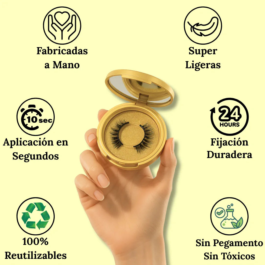Pestañas Magnéticas Reutilizables Efecto 3D