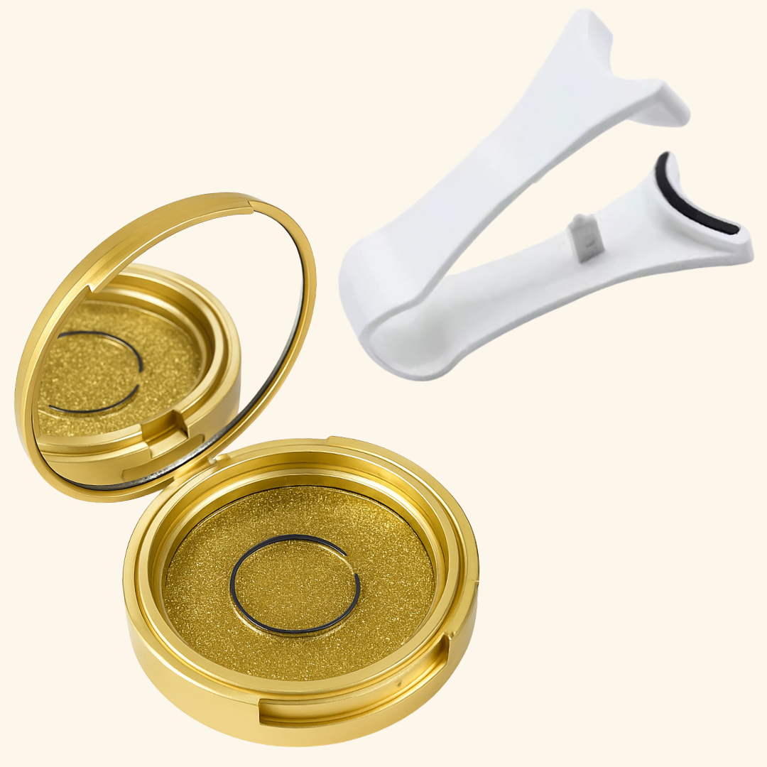 Estuches Dorados + Pinzas Aplicadoras de 🎁